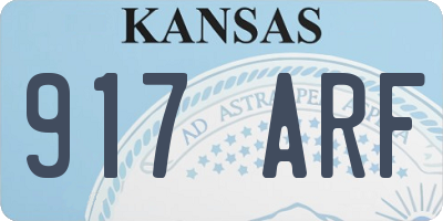 KS license plate 917ARF