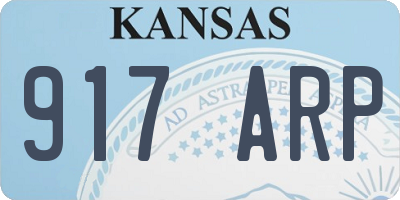 KS license plate 917ARP