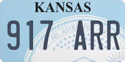 KS license plate 917ARR