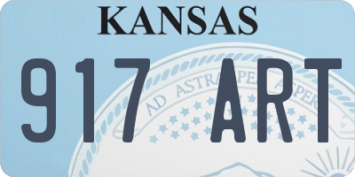 KS license plate 917ART