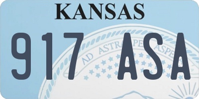 KS license plate 917ASA