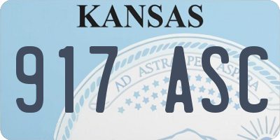 KS license plate 917ASC