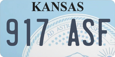 KS license plate 917ASF