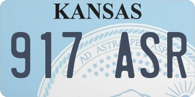 KS license plate 917ASR