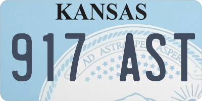 KS license plate 917AST