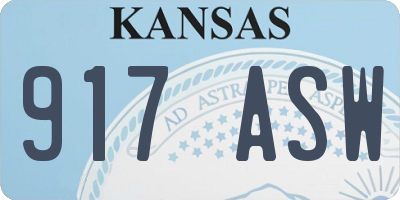 KS license plate 917ASW