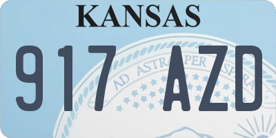 KS license plate 917AZD
