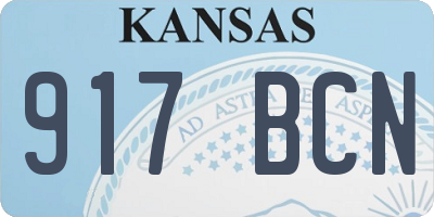 KS license plate 917BCN