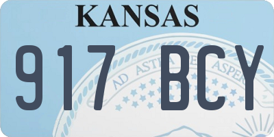 KS license plate 917BCY
