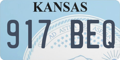 KS license plate 917BEQ
