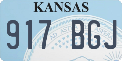 KS license plate 917BGJ
