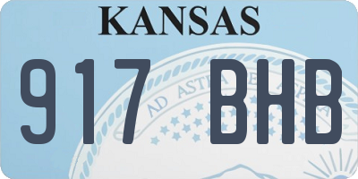 KS license plate 917BHB