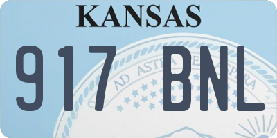 KS license plate 917BNL