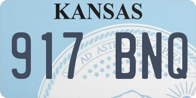 KS license plate 917BNQ