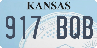 KS license plate 917BQB
