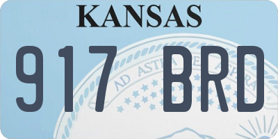KS license plate 917BRD