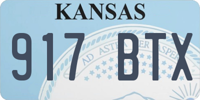 KS license plate 917BTX