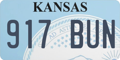 KS license plate 917BUN