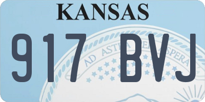 KS license plate 917BVJ