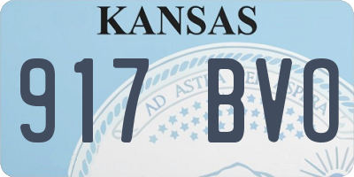 KS license plate 917BVO
