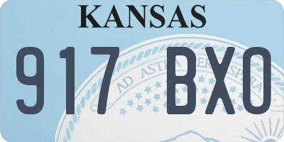 KS license plate 917BXO