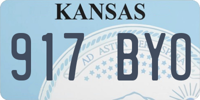 KS license plate 917BYO