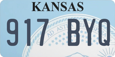 KS license plate 917BYQ