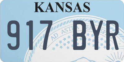 KS license plate 917BYR