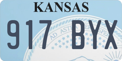 KS license plate 917BYX