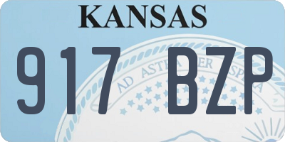 KS license plate 917BZP