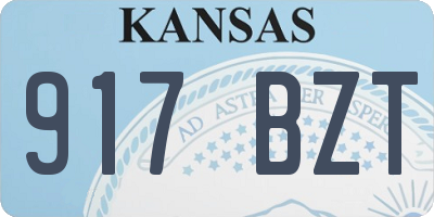 KS license plate 917BZT