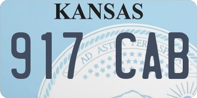 KS license plate 917CAB