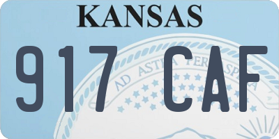 KS license plate 917CAF
