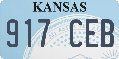 KS license plate 917CEB