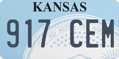 KS license plate 917CEM