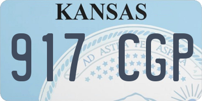 KS license plate 917CGP