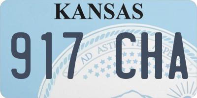 KS license plate 917CHA