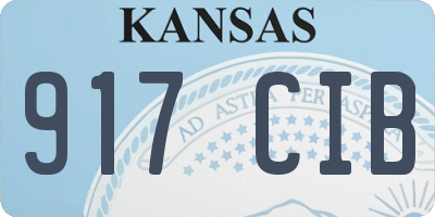 KS license plate 917CIB