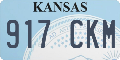 KS license plate 917CKM