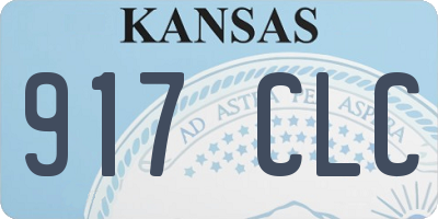 KS license plate 917CLC