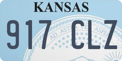KS license plate 917CLZ