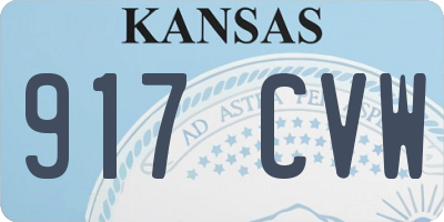 KS license plate 917CVW