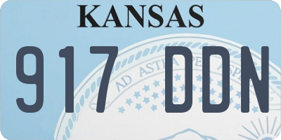 KS license plate 917DDN