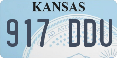 KS license plate 917DDU
