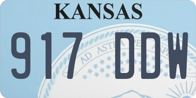 KS license plate 917DDW