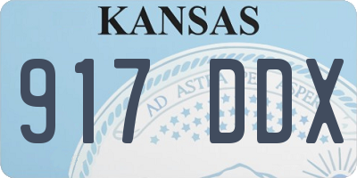 KS license plate 917DDX