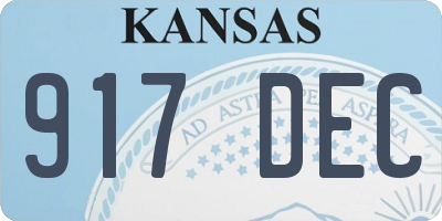 KS license plate 917DEC