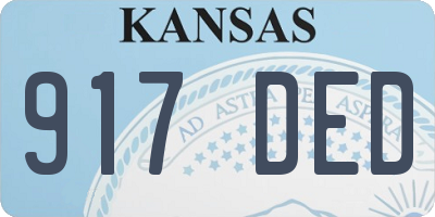 KS license plate 917DED