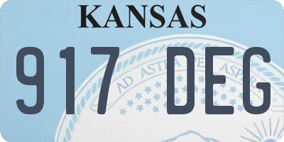 KS license plate 917DEG