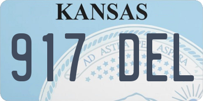 KS license plate 917DEL